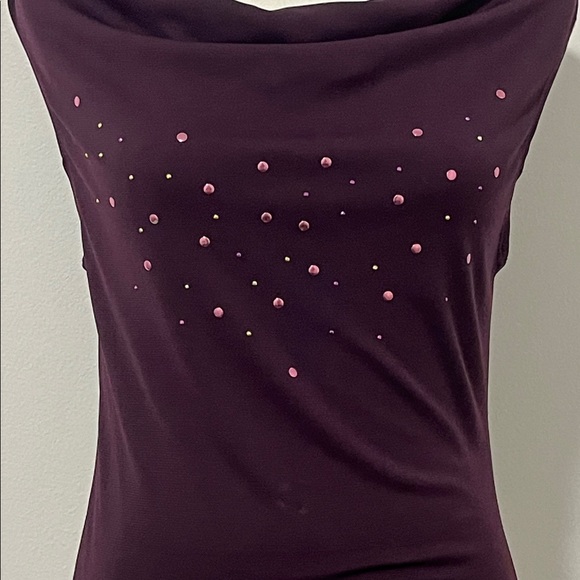 La Belle Deep Purple Blouse with Sequins - Picture 4 of 14